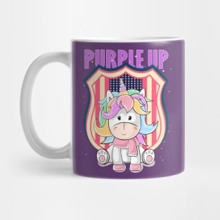 Purple Up Military Child Purple-Up Unicorn for Unicorn Lover Mug